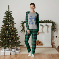 Cute Otter Pun Back To School Retro Preppy Plaid Pajama Set Otterly Happy To See You