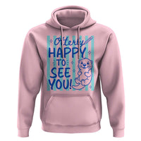 Cute Otter Pun Back To School Retro Preppy Hoodie Otterly Happy To See You