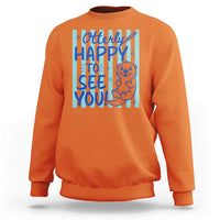 Cute Otter Pun Back To School Retro Preppy Sweatshirt Otterly Happy To See You