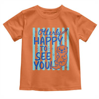 Cute Otter Pun Back To School Retro Preppy Toddler T Shirt Otterly Happy To See You