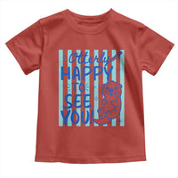 Cute Otter Pun Back To School Retro Preppy Toddler T Shirt Otterly Happy To See You