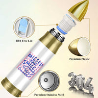Cute Crocodile Pun Back To School Retro Preppy Bullet Tumbler Missed Your Smile Crocodile