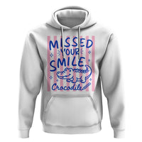 Cute Crocodile Pun Back To School Retro Preppy Hoodie Missed Your Smile Crocodile