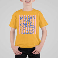 Cute Crocodile Pun Back To School Retro Preppy T Shirt For Kid Missed Your Smile Crocodile