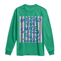 Cute Crocodile Pun Back To School Retro Preppy Long Sleeve Shirt Missed Your Smile Crocodile