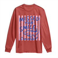 Cute Crocodile Pun Back To School Retro Preppy Long Sleeve Shirt Missed Your Smile Crocodile