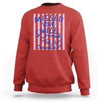 Cute Crocodile Pun Back To School Retro Preppy Sweatshirt Missed Your Smile Crocodile