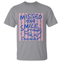Cute Crocodile Pun Back To School Retro Preppy T Shirt Missed Your Smile Crocodile