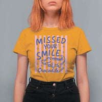 Cute Crocodile Pun Back To School Retro Preppy T Shirt For Women Missed Your Smile Crocodile