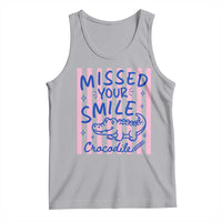 Cute Crocodile Pun Back To School Retro Preppy Tank Top Missed Your Smile Crocodile