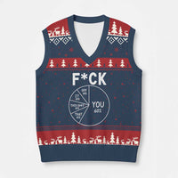 Funny Fuck Profanity Pie Chart You Off It This Shit That V-Neck Knit Sweater Vest Sarcastic Anti Social Office Humor