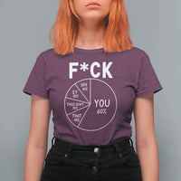 Funny Fuck Profanity Pie Chart You Off It This Shit That T Shirt For Women Sarcastic Anti Social Office Humor