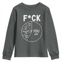 Funny Fuck Profanity Pie Chart You Off It This Shit That Youth Sweatshirt Sarcastic Anti Social Office Humor