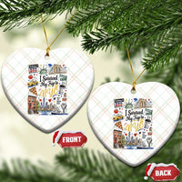I Survived My Trip To NYC Iconic Symbols Graphic Ceramic Ornament Funny New York City Travel Humor Vacation Souvernir