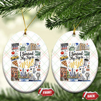 I Survived My Trip To NYC Iconic Symbols Graphic Ceramic Ornament Funny New York City Travel Humor Vacation Souvernir