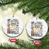 I Survived My Trip To NYC Iconic Symbols Graphic Ceramic Ornament Funny New York City Travel Humor Vacation Souvernir
