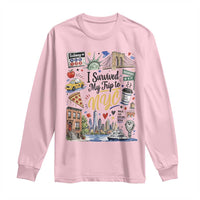 I Survived My Trip To NYC Iconic Symbols Graphic Long Sleeve Shirt Funny New York City Travel Humor Vacation Souvernir