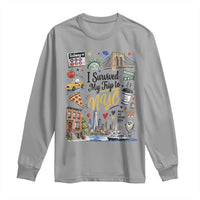 I Survived My Trip To NYC Iconic Symbols Graphic Long Sleeve Shirt Funny New York City Travel Humor Vacation Souvernir