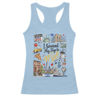 I Survived My Trip To NYC Iconic Symbols Graphic Racerback Tank Top Funny New York City Travel Humor Vacation Souvernir
