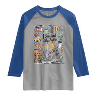 I Survived My Trip To NYC Iconic Symbols Graphic Raglan Shirt Funny New York City Travel Humor Vacation Souvernir
