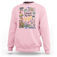 I Survived My Trip To NYC Iconic Symbols Graphic Sweatshirt Funny New York City Travel Humor Vacation Souvernir