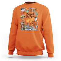 I Survived My Trip To NYC Iconic Symbols Graphic Sweatshirt Funny New York City Travel Humor Vacation Souvernir