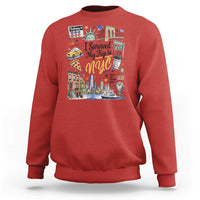 I Survived My Trip To NYC Iconic Symbols Graphic Sweatshirt Funny New York City Travel Humor Vacation Souvernir