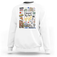 I Survived My Trip To NYC Iconic Symbols Graphic Sweatshirt Funny New York City Travel Humor Vacation Souvernir