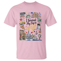 I Survived My Trip To NYC Iconic Symbols Graphic T Shirt Funny New York City Travel Humor Vacation Souvernir