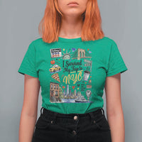 I Survived My Trip To NYC Iconic Symbols Graphic T Shirt For Women Funny New York City Travel Humor Vacation Souvernir