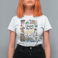 I Survived My Trip To NYC Iconic Symbols Graphic T Shirt For Women Funny New York City Travel Humor Vacation Souvernir