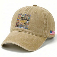 I Survived My Trip To NYC Iconic Symbols Graphic Washed Cotton Baseball Cap Funny New York City Travel Humor Vacation Souvernir