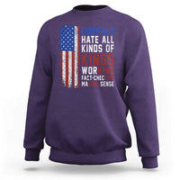 Liberals Hate All Kinds Of Kings American Flag Sweatshirt Working Fact Checking Making Sense Patriotic Sarcasm
