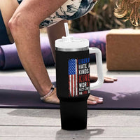 Liberals Hate All Kinds Of Kings American Flag Tumbler With Handle Working Fact Checking Making Sense Patriotic Sarcasm