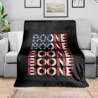 Boone Name Lover American Flag USA Stars Stripes Throw Blanket