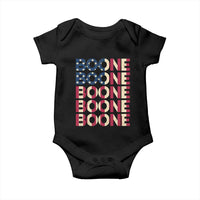 Boone Name Lover American Flag USA Stars Stripes Baby Onesie