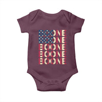 Boone Name Lover American Flag USA Stars Stripes Baby Onesie