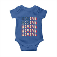 Boone Name Lover American Flag USA Stars Stripes Baby Onesie