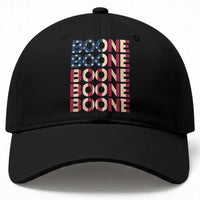 Boone Name Lover American Flag USA Stars Stripes Baseball Cap