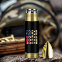 Boone Name Lover American Flag USA Stars Stripes Bullet Tumbler