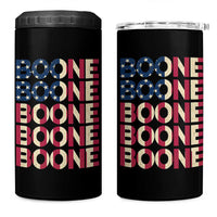 Boone Name Lover American Flag USA Stars Stripes 4 in 1 Can Cooler Tumbler