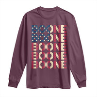 Boone Name Lover American Flag USA Stars Stripes Long Sleeve Shirt