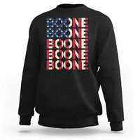 Boone Name Lover American Flag USA Stars Stripes Sweatshirt