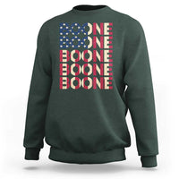 Boone Name Lover American Flag USA Stars Stripes Sweatshirt