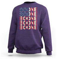 Boone Name Lover American Flag USA Stars Stripes Sweatshirt