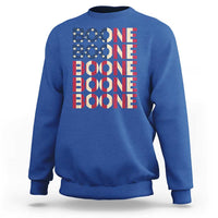 Boone Name Lover American Flag USA Stars Stripes Sweatshirt