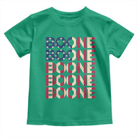 Boone Name Lover American Flag USA Stars Stripes Toddler T Shirt