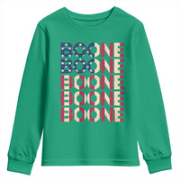 Boone Name Lover American Flag USA Stars Stripes Youth Sweatshirt