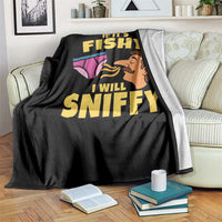 Funny Adult Humor Underwear Sniff Graphic Throw Blanket If It is Fishy I Will Sniffy Innuendo Absurdist Meme
