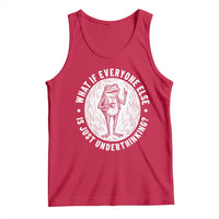 Funny Vintage Relaxed Frog Drinking Coffee Meme Tank Top Wish I Lacked Critical Thinking Skills You All Seem So Happy